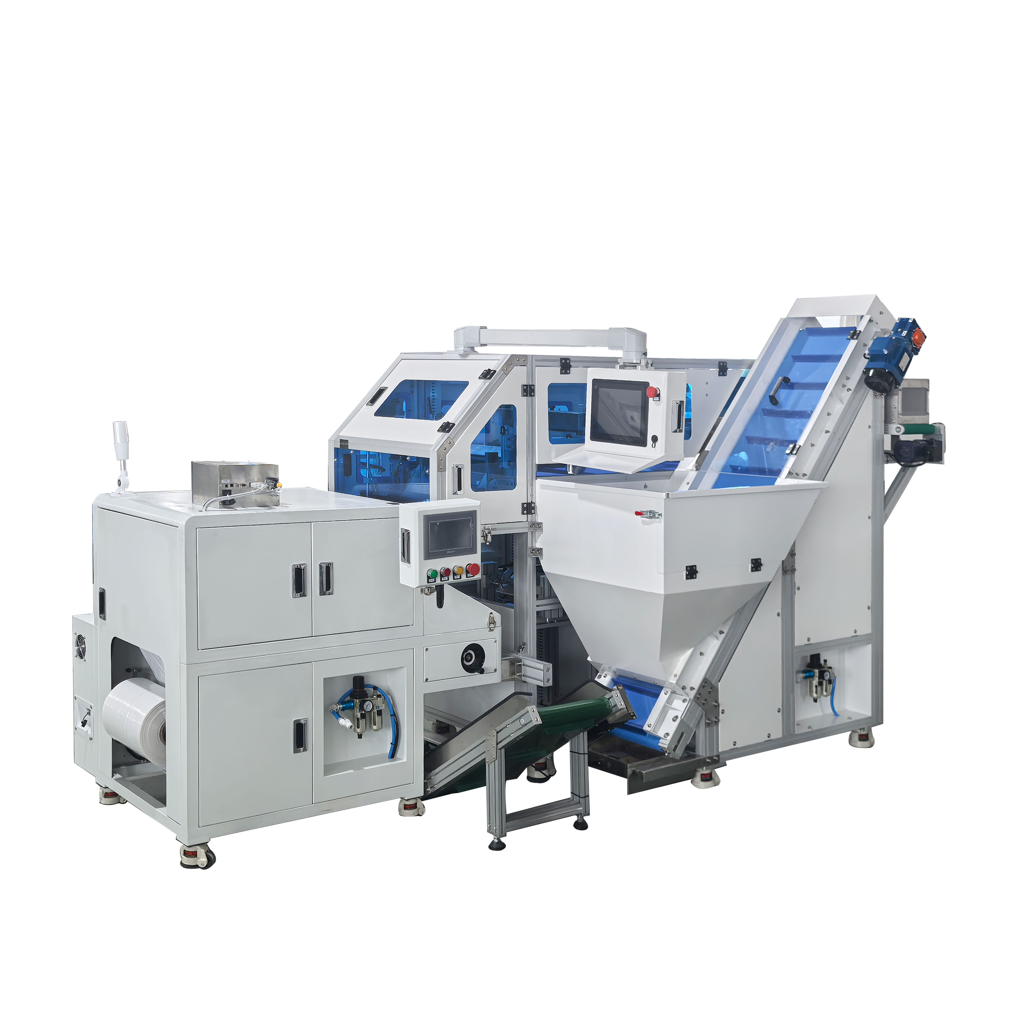 Plastic parts counting and packing machine